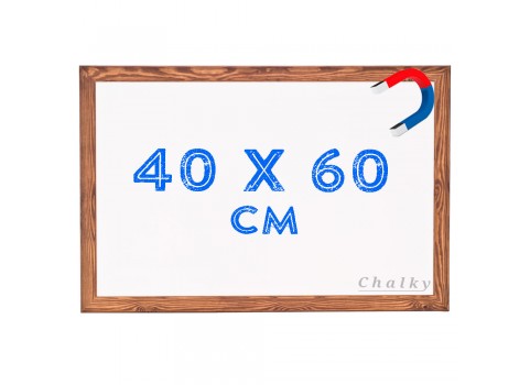 Chalky Manyetik Beyaz Yazı Tahtası Ahşap Çerçeveli 40x60 cm